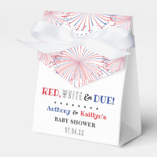 Red, White & Due! 4th Of July Baby Shower Favour Box
