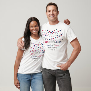 Red, White & Due! 4th Of July Baby Shower T-Shirt