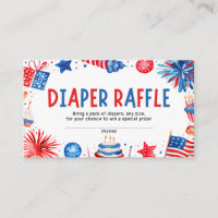 Red White & Due 4th of July Diaper Raffle Game