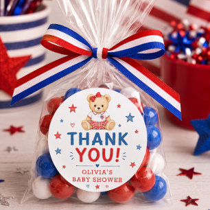 Red White Due Favour Sticker