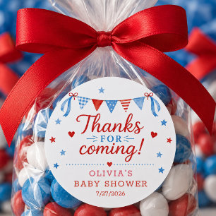 Red White & Due Favour Stickers
