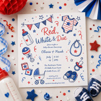 Red White & Due Invitation