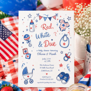 Red White & Due Invitation