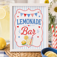 Red White & Due Lemonade Bar Poster