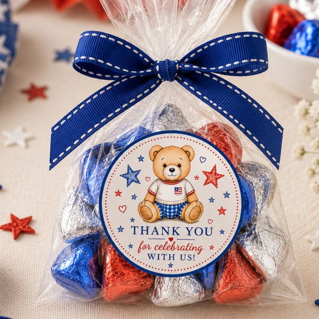 Red White & Due Thank You Favour Sticker (Creator Uploaded)