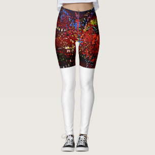 Red White , Espressionsim  Leggings