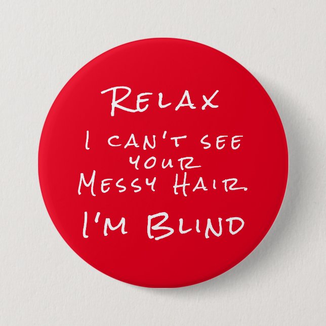 Red White Eye Doctor Joke  Button (Front)