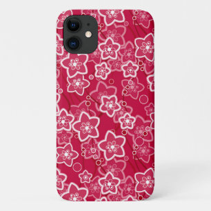 red white floral rustic fashion pattern retro Case-Mate iPhone case