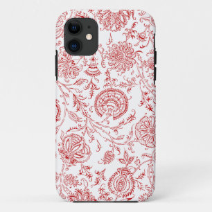 Red & White Flower Pattern Case-Mate iPhone Case
