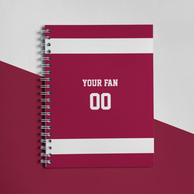 Red & White Football Team Spiral Notebook (Creator Uploaded)