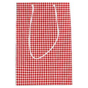 Red-White Gingham-GIFT BAG m