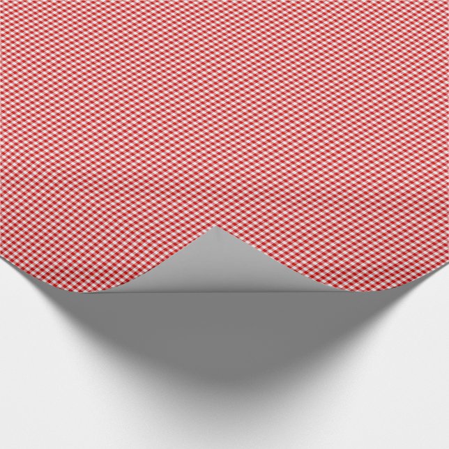 Red-White Gingham-GIFT WRAPPING PAPER (Corner)