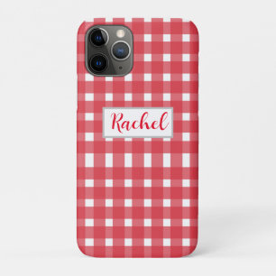 Red White Gingham Personalised Case-Mate iPhone Case