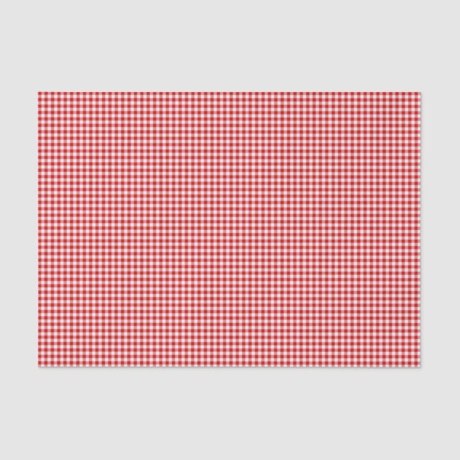 Red-White Gingham-TISSUE WRAPPING PAPER (Front)