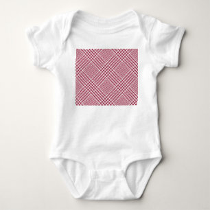 Red White Glen Plaid: Tweed Tartan Baby Bodysuit