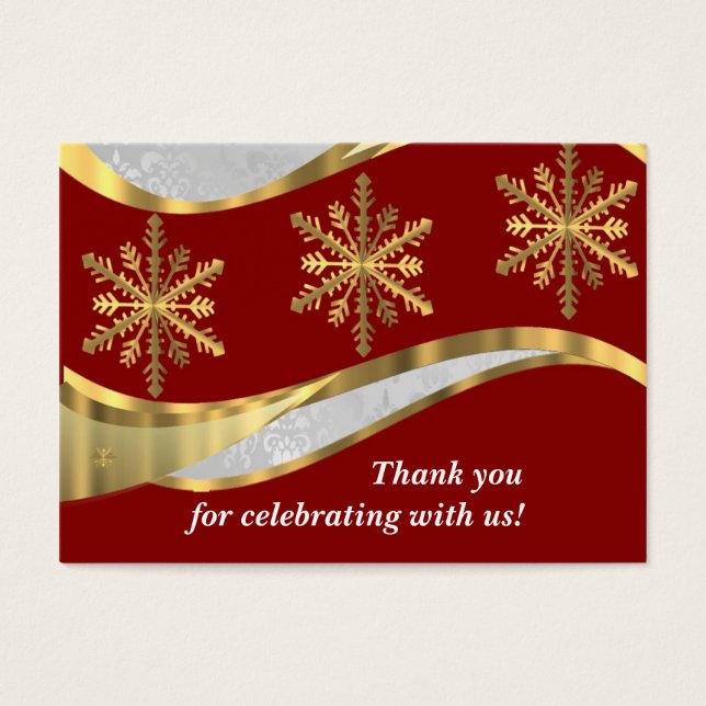 Red white & gold damask christmas (Front)