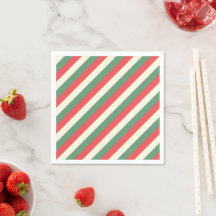 Red, White, & Green Classic Candy Cane Stripes