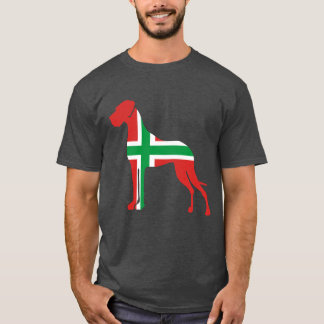 red white green Great Dane T-Shirt