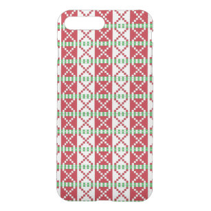 Red, white, green Latvian Latgale Ethnic Folk art iPhone 8 Plus/7 Plus Case