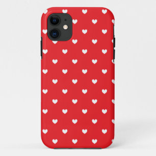 Red & White Hearts Pattern iPhone 5 Case