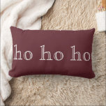 Red White ho ho ho Merry Christmas Lumbar Cushion<br><div class="desc">This is beautiful Decorative Red White ho ho ho merry Christmas greeting Square Pillow . You can decor your bedroom with this beautiful Christmas wishes pillow. Celebrate the season with this modern and stylish holiday decor pillow.</div>