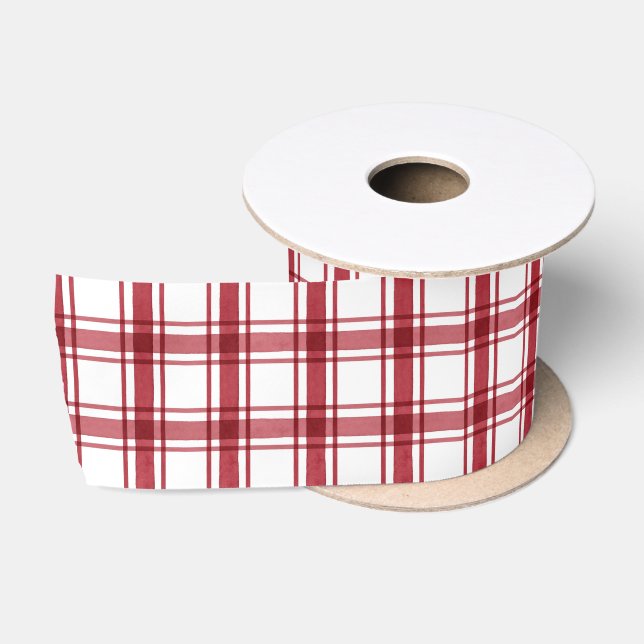 Red White Holiday Satin Ribbon (Spool)