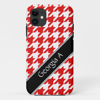 Red & White Houndstooth custom iPhone 5 Case