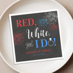 Red White & I Do 4th of July Napkins