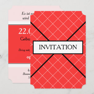 Red white invitations