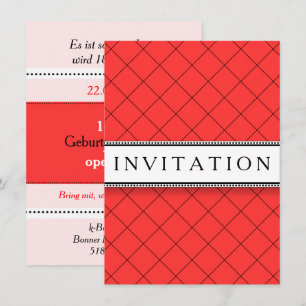 Red white invitations