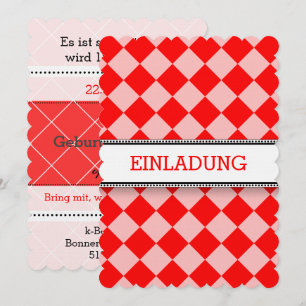 Red white invitations