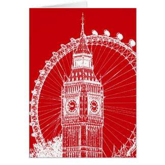 Red & White London postcard