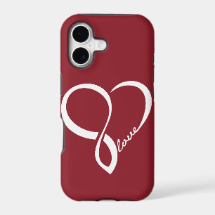 Red & White Love Heart iPhone Case