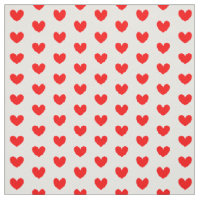 Red White Love Hearts Patterned