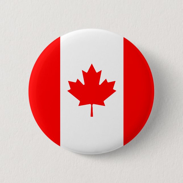 Red White Maple Leaf Canada Flag 6 Cm Round Badge (Front)