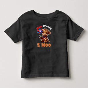 Red White & Moo, 4th of July Kids Toddler T-Shirt