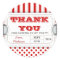 Red White Movie Ticket Birthday Thank You Sticker