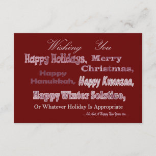 Red White Multi Holiday Invitation
