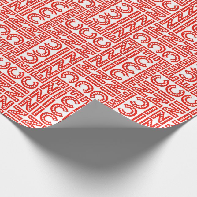 Red & White Nice Christmas Wrapping Paper (Corner)