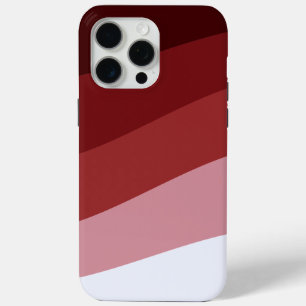 Red White Ombre Wave pattern iPhone 15 Pro Max Case