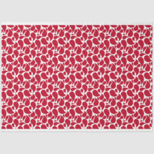 RED & WHITE PAISLEY PATTERNS TISSUE PAPER