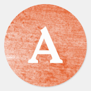 Red & White Personalised Monogram Envelope Seal