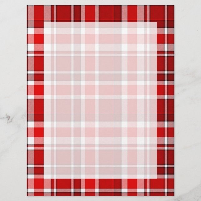 Red White Plaid Tartan (Front)