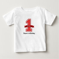 Red & White Polka Dot 1 One 1st Birthday Party