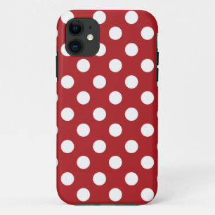 Red White Polka Dot iPhone 11 Case