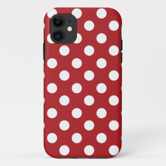 Red White Polka Dot iPhone 11 Case