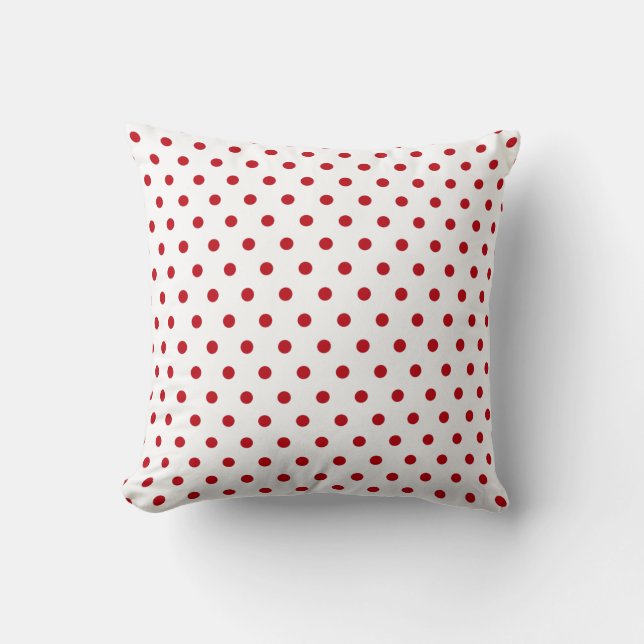 Red White Polka dot Cushion (Front)