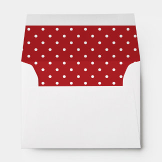 Red White Polka Dot Lined Envelopes