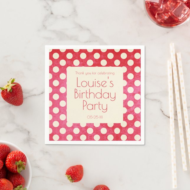 Red White Polka Dot Napkin (Insitu)