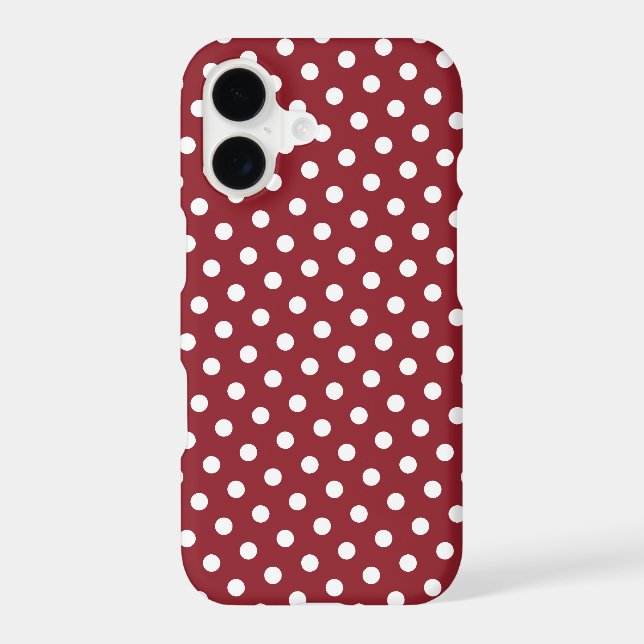 Red & White Polka Dot Pattern iPhone 7 Case (Back)